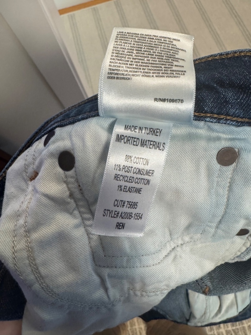 AGolde Ren Wide-Leg Cropped Jeans Medium Indigo Sz 30 - Picture 5 of 5